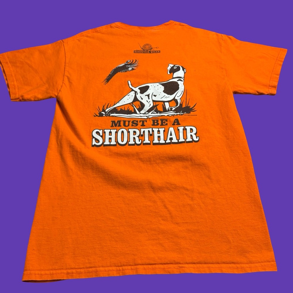 Rooster Wear Hunting Dog Tee M Pointer Pheasant Outdoor Field Sporting Graphic